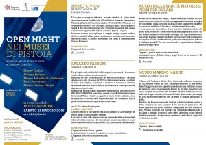 21 maggio - La notte dei musei a Pistoia